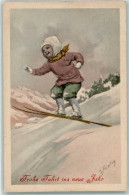 10222811 - Neujahr Kind Mit Ski Verlag BKW Serie 2881-1 - Feiertag, Karl