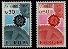 ANDORRA (FRANZ. POST) 1967 Nr 199-200 Postfrisch SB0EECA - Unused Stamps