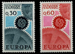 ANDORRA (FRANZ. POST) 1967 Nr 199-200 Postfrisch SB0EECA - Ongebruikt