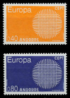 ANDORRA (FRANZ. POST) 1970 Nr 222-223 Postfrisch SB0EFF2 - Ongebruikt