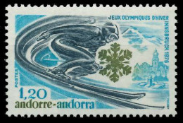 ANDORRA (FRANZ. POST) 1976 Nr 272 Postfrisch SB14A12 - Nuovi