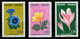 ANDORRA (FRANZ. POST) 1975 Nr 266-268 Postfrisch SB14A36 - Nuevos