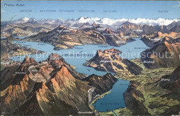 11735967 Pilatus Kulm Mit Vierwaldst?ttersee Pilatus Relief Pilatus  - Andere & Zonder Classificatie