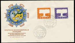 SAAR OPD 1957 Nr 402-403 BRIEF FDC X089496 - Storia Postale