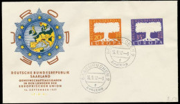 SAAR OPD 1957 Nr 402-403 BRIEF FDC X089496 - Briefe U. Dokumente