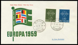 ITALIEN 1959 Nr 1055-1056 BRIEF FDC X0894C6 - 1946-60: Poststempel