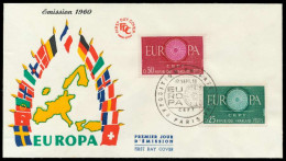 FRANKREICH 1960 Nr 1318-1319 BRIEF FDC X0894DE - Cartas & Documentos