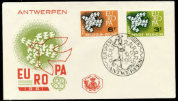 BELGIEN 1961 Nr 1253-1254 BRIEF FDC X0894FE - Covers & Documents