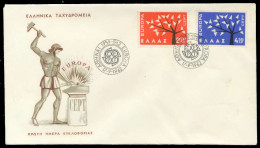 GRIECHENLAND 1962 Nr 796-797 BRIEF FDC X08955E - Briefe U. Dokumente