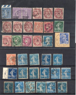 France Lot Pour Recherches 35 Timbres Oblitérés - Collections