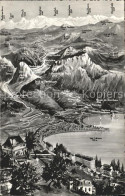 11732246 Lac Leman Genfersee Panoramakarte Genf - Sonstige & Ohne Zuordnung