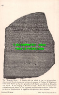 R498234 61. The Rosetta Stone. A Basalt Slab On Which Is Cut In Hieroglyphics De - Mundo