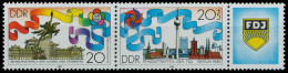 DDR ZUSAMMENDRUCK Nr WZd800 Postfrisch 3ER STR SB488E2 - Se-Tenant