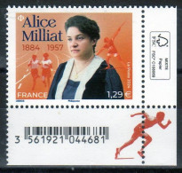 FR 2024 - " ALICE MILLIAT - 1884.1957  " Coin Bas Droite De Feuille - 1 Timbre LV20g  à  1.29 € - Illustré - Neuf** - Nuevos