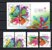 Hongkong 2012 Olympic Games London, Cycling Etc. Set Of 4 + S/s MNH - Summer 2012: London