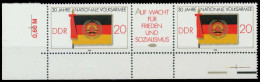 DDR ZUSAMMENDRUCK Nr WZd665 Postfrisch 3ER STR ECKE-ULI X0C515E - Zusammendrucke