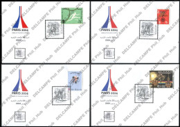 2024 PARIS FRANCE OLYMPICS (4 Libya Special Olympic Covers - #1) - Verano 2024 : París