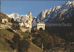 11719226 Soglio Ortsblick Mit Kirche Soglio - Sonstige & Ohne Zuordnung