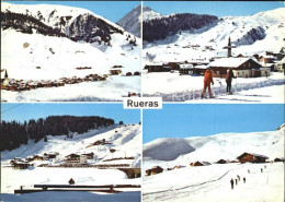 11719016 Rueras Panorama Dorfpartien Skilaeufer Rueras - Autres & Non Classés