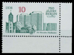 DDR 1987 Nr 3076 Postfrisch ECKE-URE X0D2B9E - Neufs