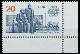 DDR 1987 Nr 3077 Postfrisch ECKE-URE X0D2BDE - Neufs