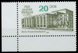 DDR 1987 Nr 3078 Postfrisch ECKE-ULI X0D2BF6 - Neufs