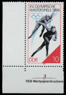DDR 1988 Nr 3141 Postfrisch ECKE-ULI SB7003A - Unused Stamps