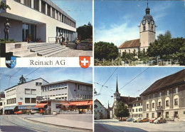 11715767 Reinach AG Rathaus Strassenpartien Kirche Reinach AG - Autres & Non Classés