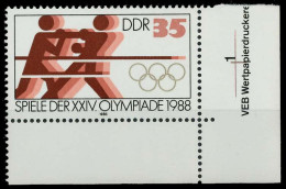 DDR 1988 Nr 3187 Postfrisch ECKE-URE X0DDFB2 - Unused Stamps