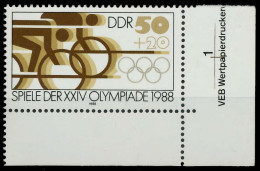 DDR 1988 Nr 3188 Postfrisch ECKE-URE X0DDFBA - Ungebraucht