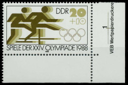 DDR 1988 Nr 3185 Postfrisch ECKE-URE X0DDFC6 - Unused Stamps