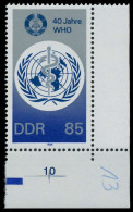 DDR 1988 Nr 3214 Postfrisch ECKE-URE X0DE17A - Ungebraucht