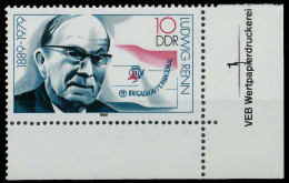 DDR 1989 Nr 3230 Postfrisch ECKE-URE X0DE446 - Unused Stamps