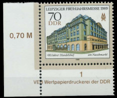 DDR 1989 Nr 3235 Links-ndgz Postfrisch ECKE-ULI X0DE492 - Neufs