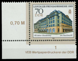 DDR 1989 Nr 3235 Links-dgz Postfrisch ECKE-ULI X0DE496 - Ungebraucht