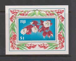Fiji SG MS 757 1987 Flower  ,Miniature Sheet,mint Never Hinged - Fidji (1970-...)