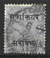 INDIA..." GWALIOR.."....KING GEORGE V..(1910-36..)....OFFICAL.....3p......SG051.......VFU... - Gwalior