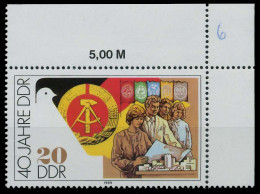 DDR 1989 Nr 3281 Postfrisch ECKE-ORE X0E41B6 - Unused Stamps