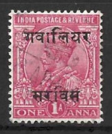 INDIA..." GWALIOR.."....KING GEORGE V..(1910-36..)....OFFICAL.....8As......SG053a.......VFU... - Gwalior