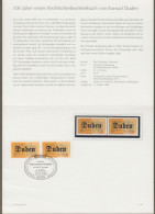 Bund: Minister Card - Ministerkarte Typ IV, Mi-Nr. 1039: " Rechtschreibwörterbuch Duden "  X - Cartas & Documentos