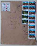 Argentine - Enveloppe Distribuée Avec Timbres De La Série Parcs Nationaux (2024) - Used Stamps