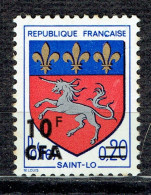 Blason De Saint-Lô Surchargé En F CFA - Unused Stamps