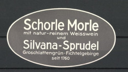 Reklamemarke Schorle Morle Und Silvana-Sprudel Seit 1760  - Vignetten (Erinnophilie)