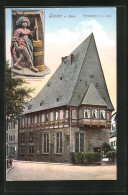 AK Goslar Am Harz, Brusttuch Und Holzschnitzerei Die Butterhanne Von 1526  - Goslar