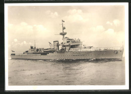 AK Artillerieschulboot Brummer Der Kriegsmarine Auf Hoher See  - Warships