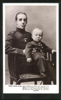 Postal King Alfonso Of Spain With His Son, The Prince Of Asturias  - Familles Royales
