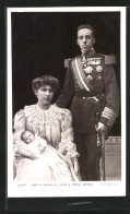 Postal King & Queen Of Spain With Royal Infant  - Familles Royales