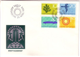 LIECHTENSTEIN MI-NR. 460-463 FDC NATURSCHUTZ 1966 - FDC