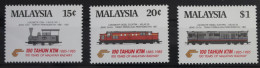 Malaysia 304-306 Postfrisch Eisenbahn Lokomotive #WF220 - Malaysia (1964-...)