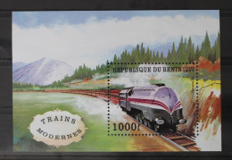 Benin Block 25 Mit 918 Postfrisch Lokomotiven Eisenbahn #WF254 - Benin – Dahomey (1960-...)